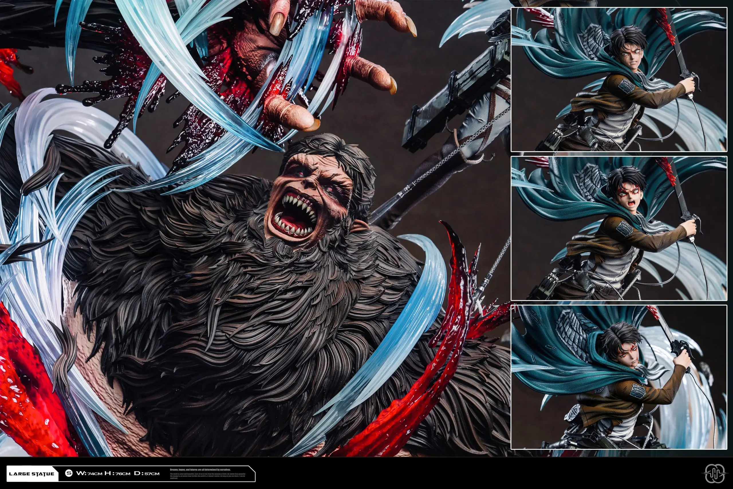 Hertz Studio - Attack on Titan 2.0 Ackerman Levi vs Zeke Statue(GK)