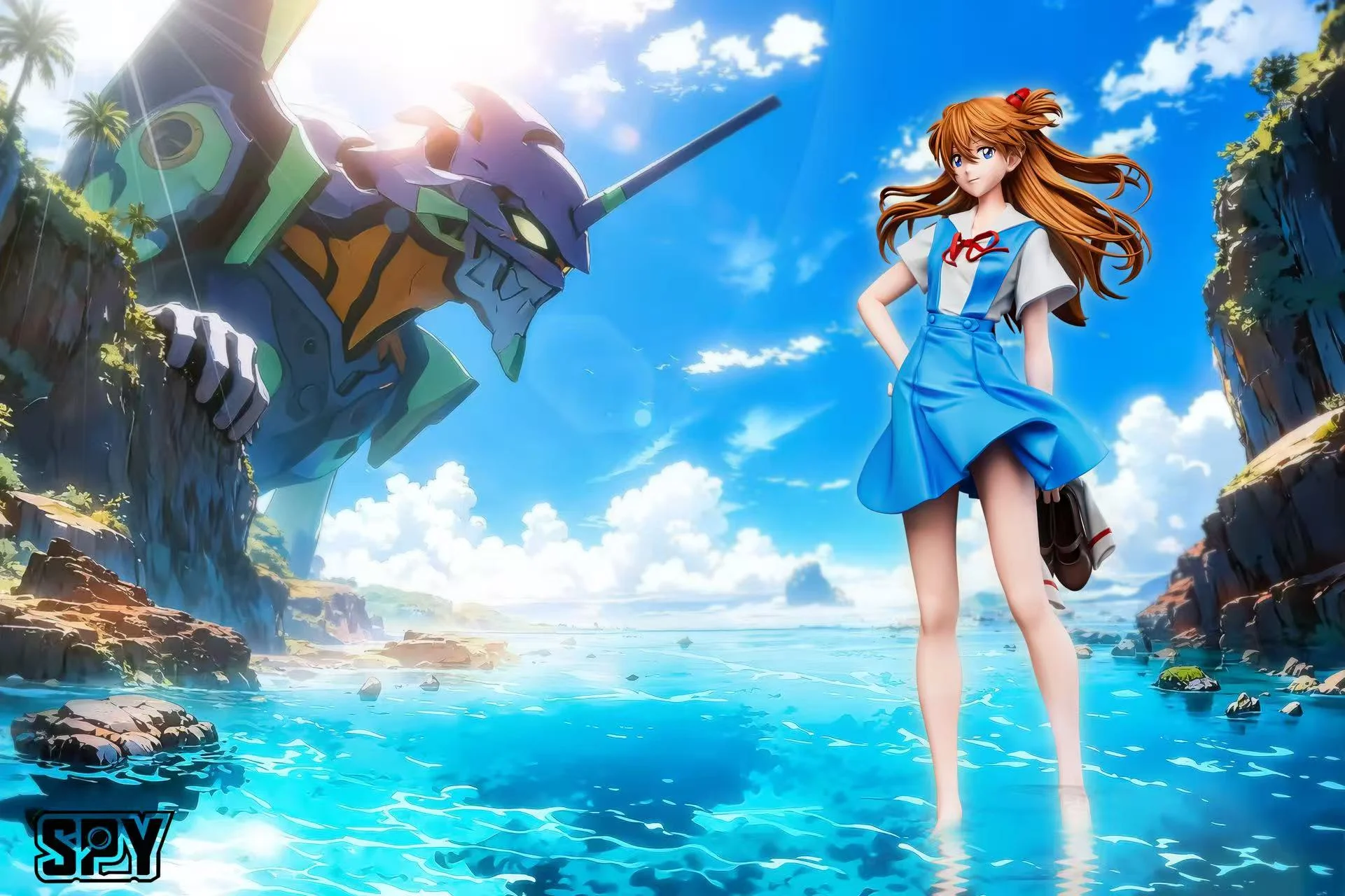 SPY Studio -  Neon Genesis Evangelion School Uniform Asuka Statue(GK)