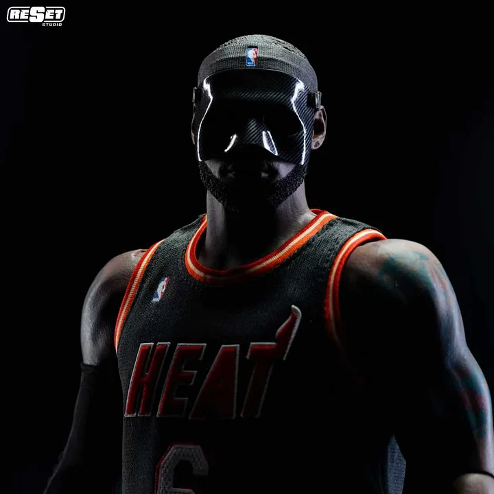 Reset Studio - Miami Heat Black Mask LeBron James 1/6 Scale Collector's Edition Articulated Figure NBA