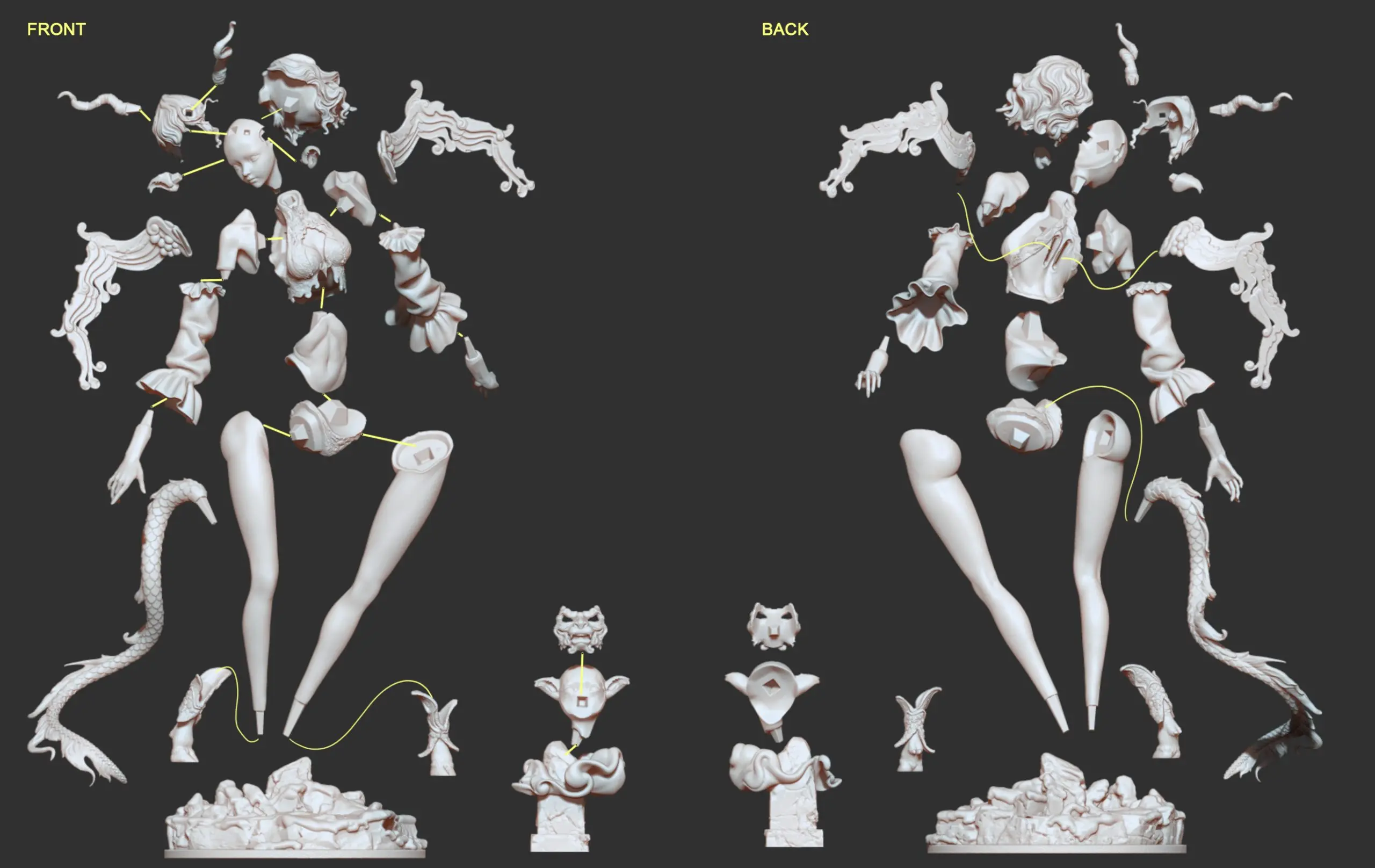 ZN Studio - Original Shanhai Bai Ze White Model Kit Statue(GK)