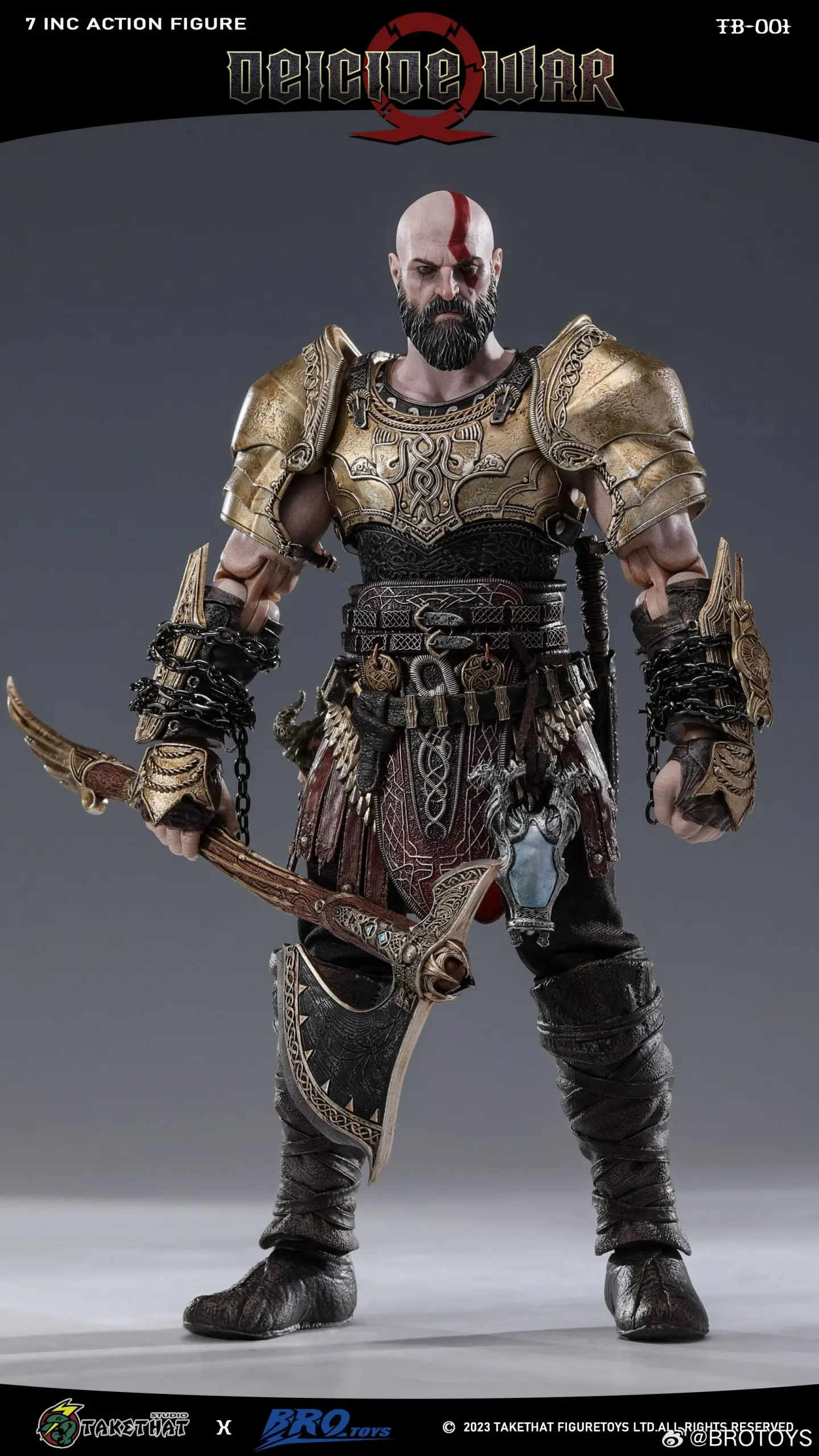 God of War Kratos ACTION FIGURE DEICIDE WAR DELUXE EDITION TB001 -Brotoys Studio & TAKETHAT Studio