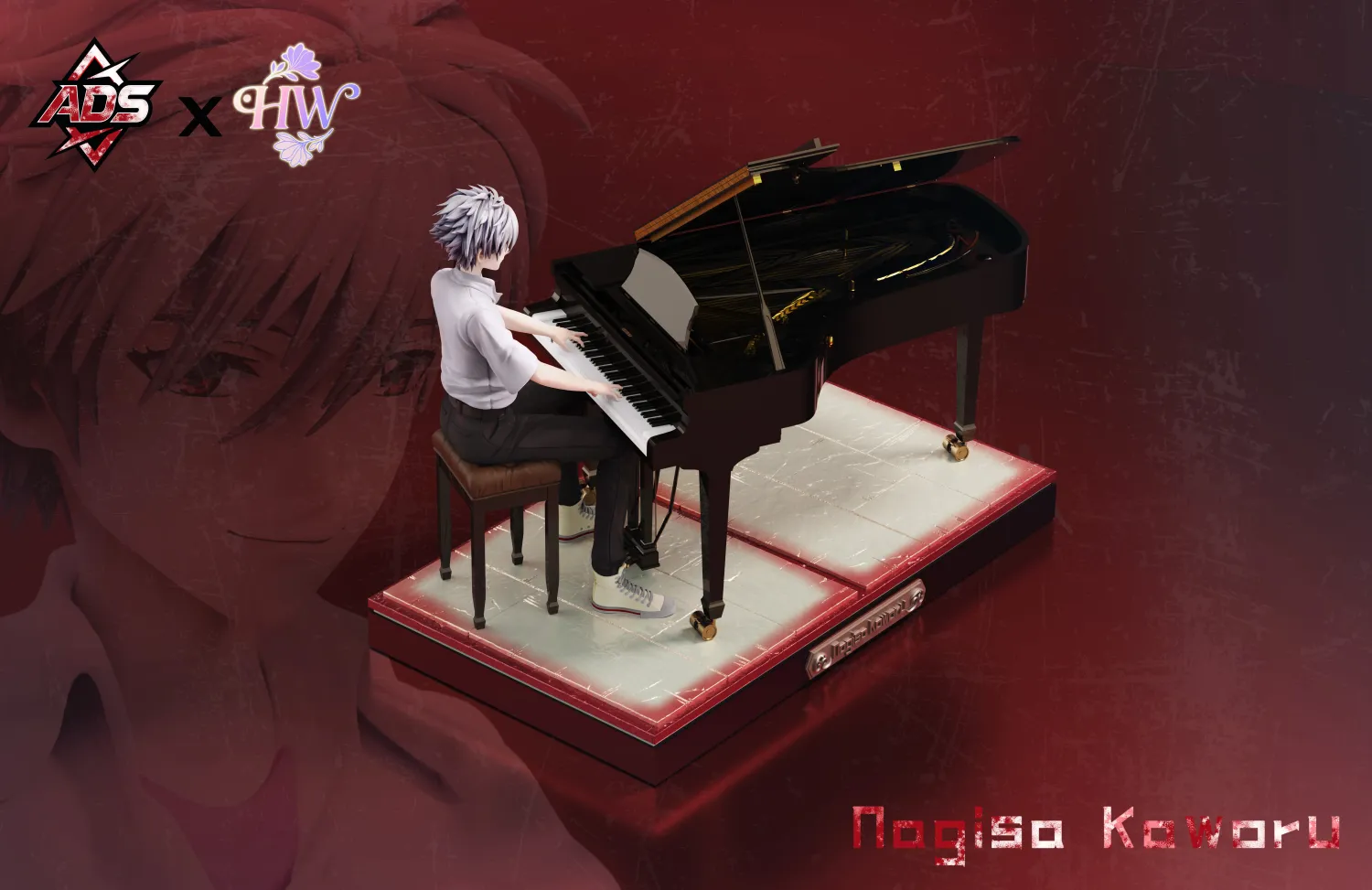 ADS Studio X HW Studio - Kaworu Playing the Piano Neon Genesis Evangelion Statue 