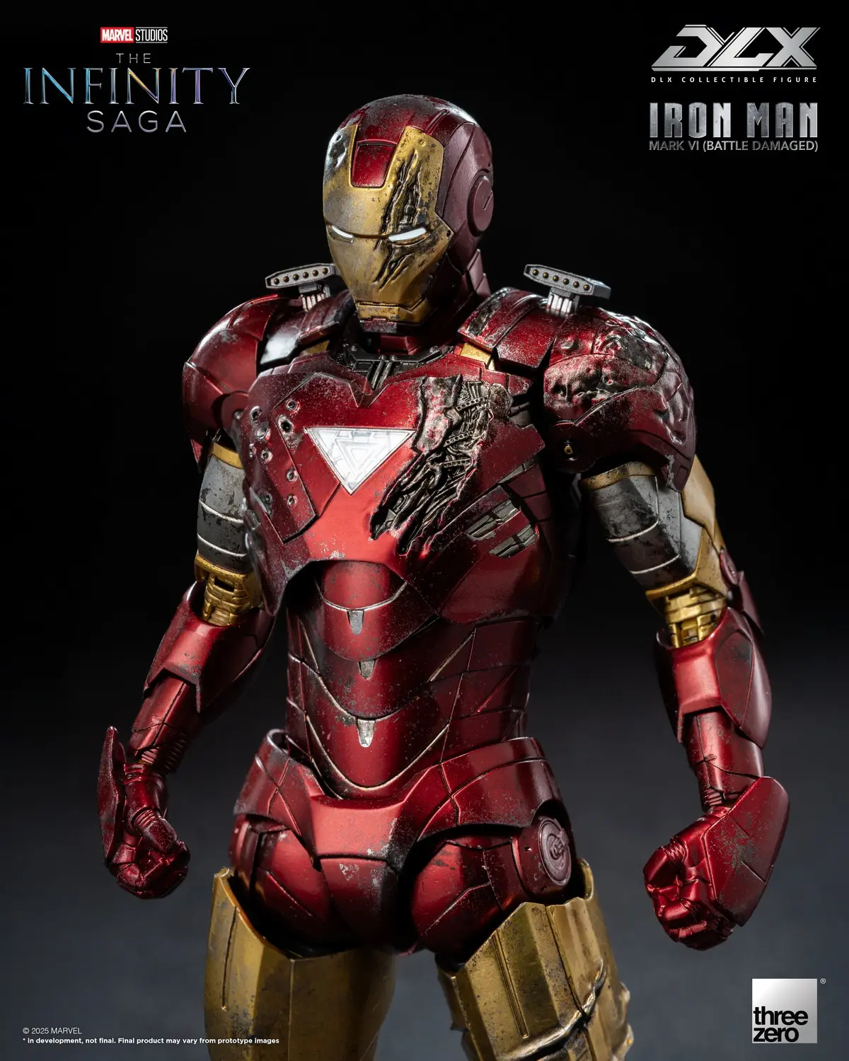Threezero - Marvel Studios: The Infinity Saga DLX Iron Man Mark 6 Battle Damaged Version 3Z09180C0 (Licensed) Statue(GK)