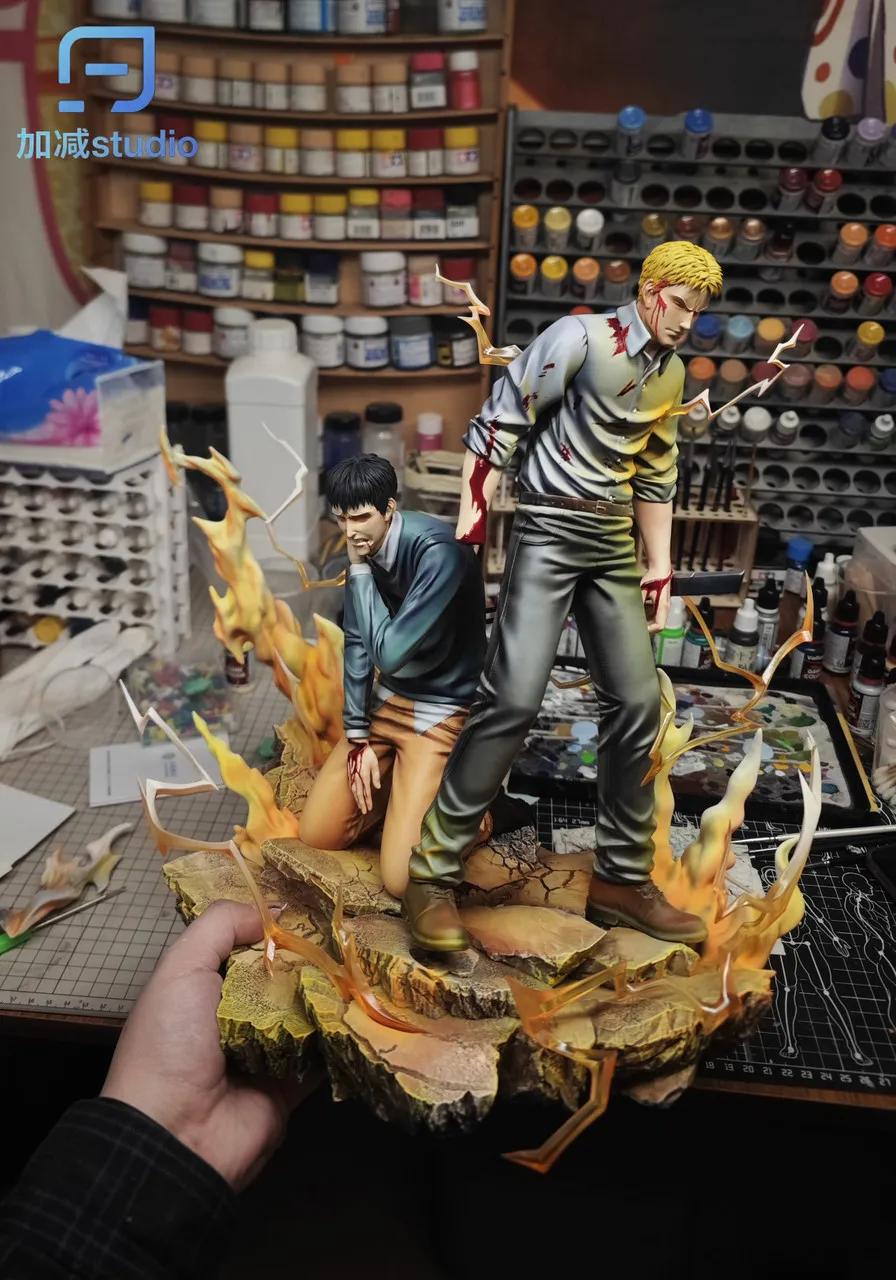 Jia Jian Studio - Attack on Titan Reiner Braun & Bertholdt Hoover & Eren Jaeger Statue 