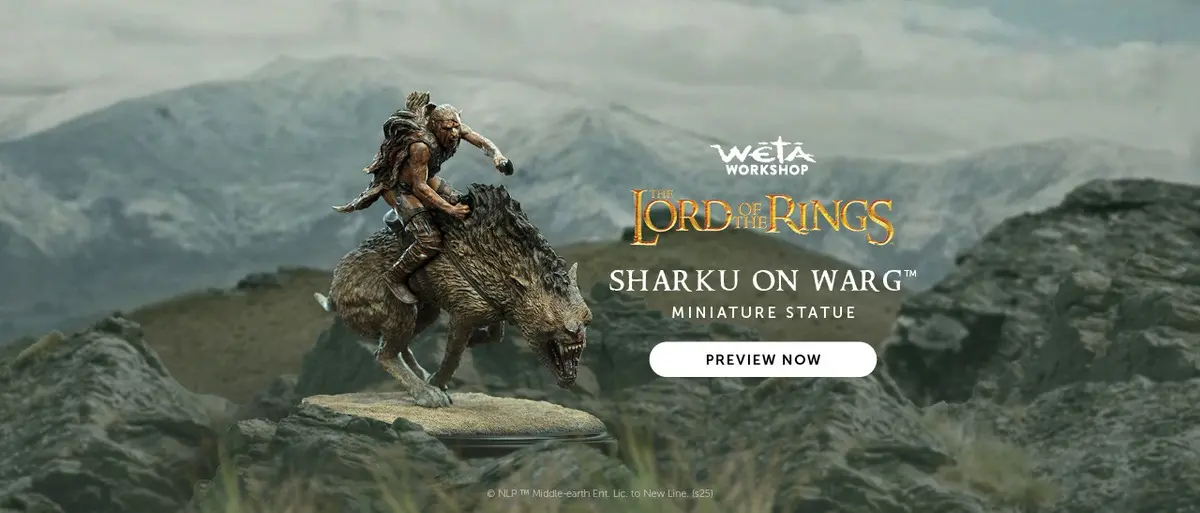 WETA Workshop - Lord of the Rings Orc Wolf Rider Shaku 86-01-04752 (Licensed) Statue 