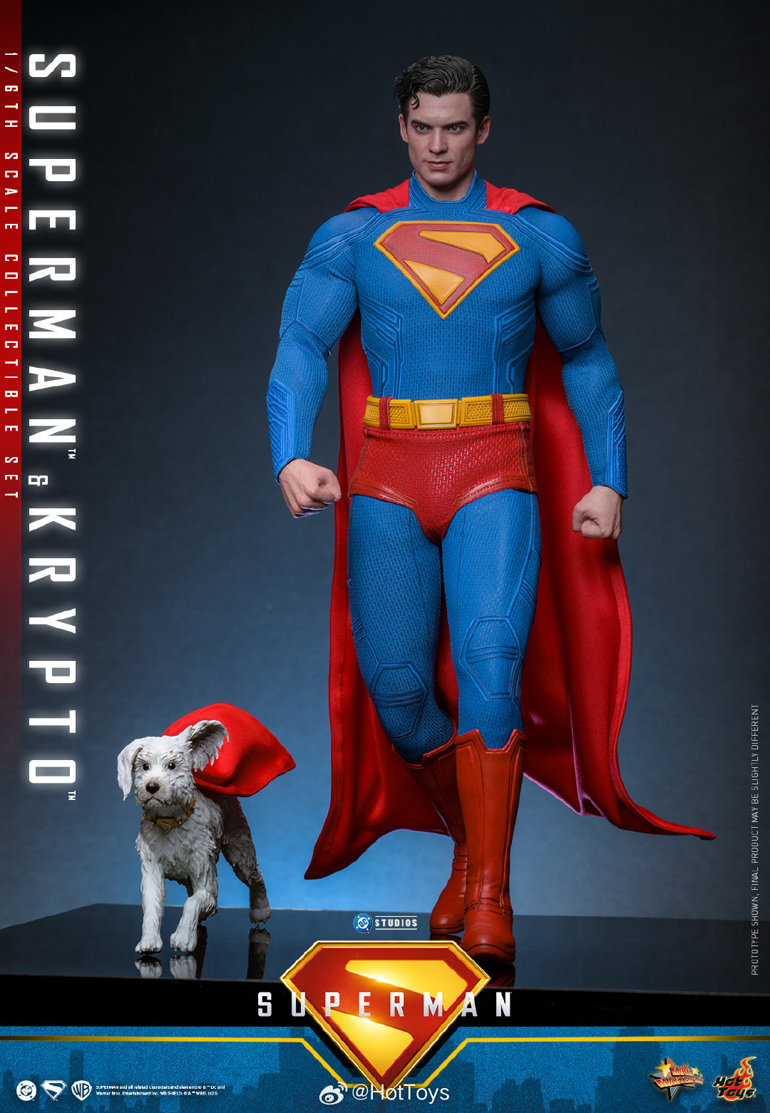 Superman & Krypto 1/6th scale Collectible Set MMS812 (Licensed) Statue(GK)-Hottoys