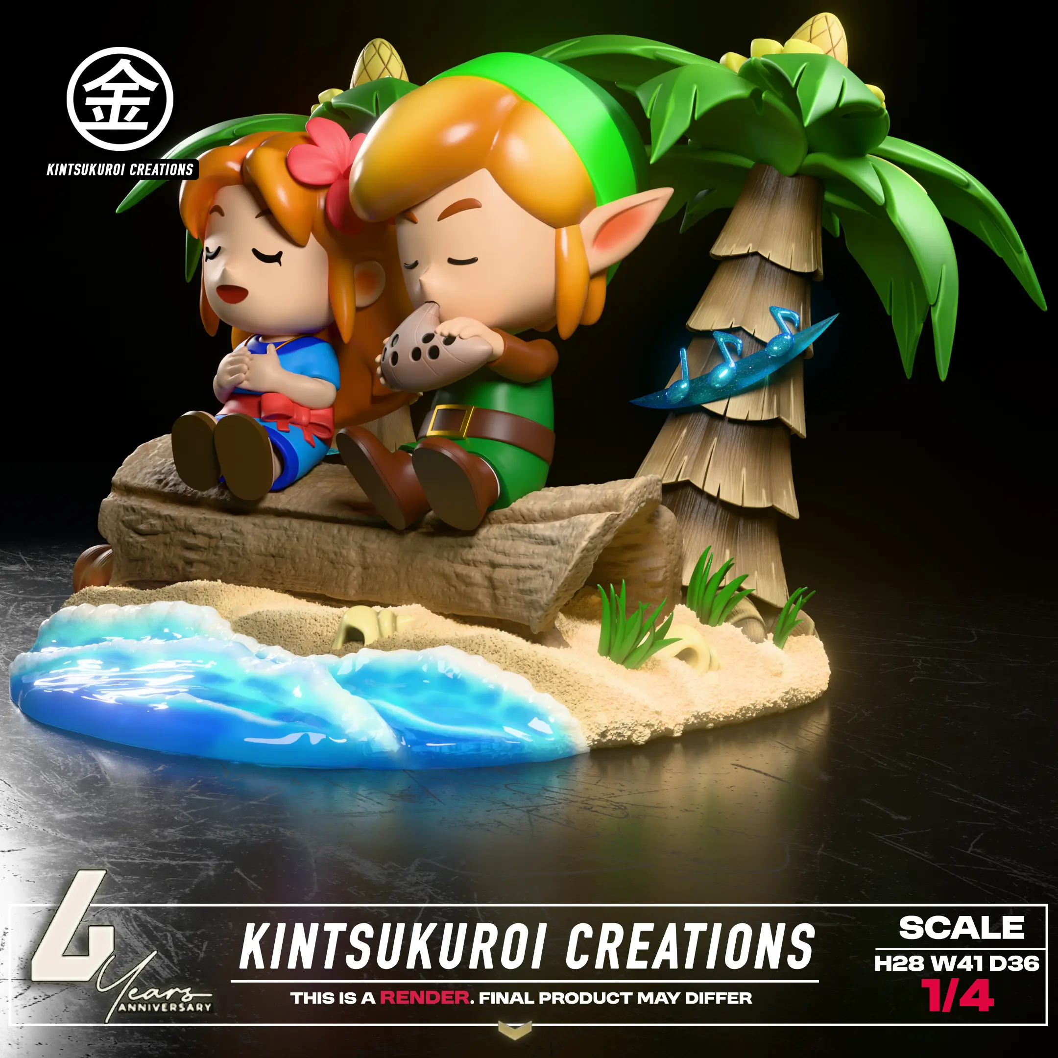Kintsukuroi Creations Studio - The Legend of Zelda LINK AND MARIN 14 DIORAMA Statue(GK)