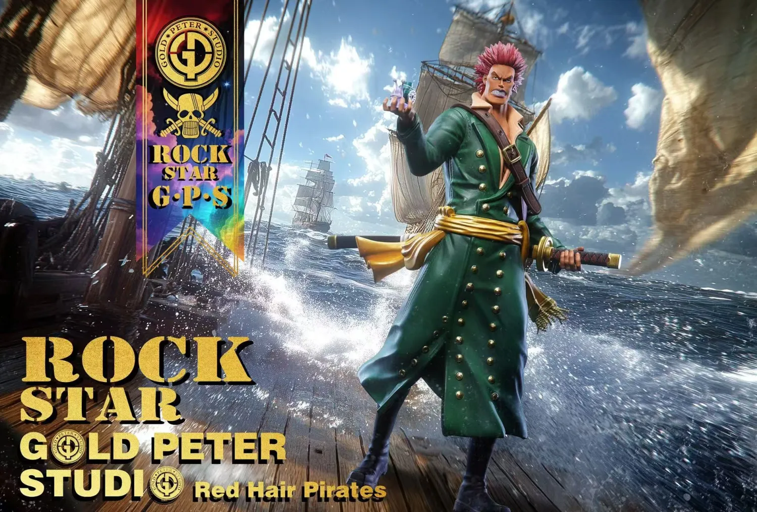 Gold Peter Studio - One Piece Rock Star 1/8 Statue