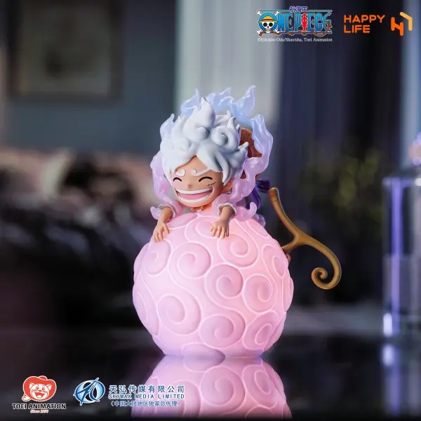 HAPPY LIFE Studio - One Piece Devil Fruit Series LUFFY Gear5 Voice-Activated Night Lamp (Licensed)Statue(GK)