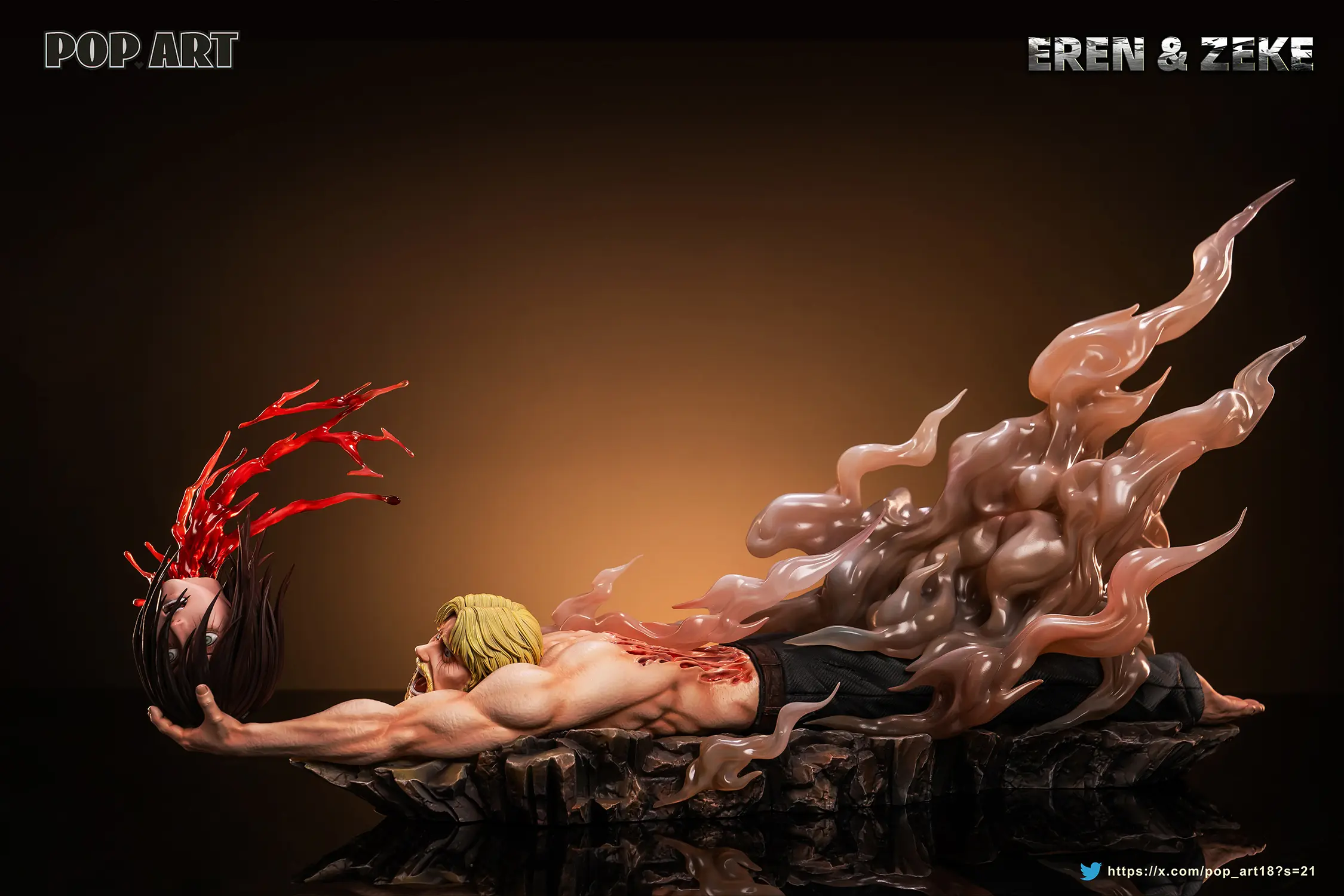 POP.ART Studio - Attack on Titan Catch The Head Eren & Zeke Statue(GK)