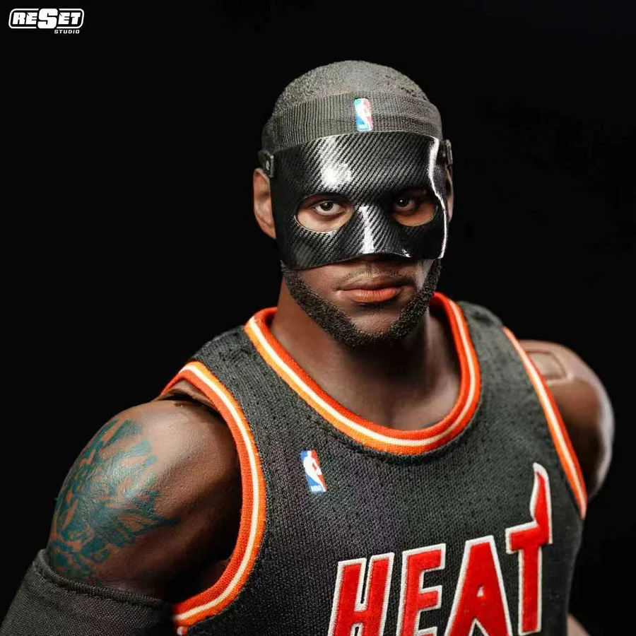 Reset Studio - Miami Heat Black Mask LeBron James 1/6 Scale Collector's Edition Articulated Figure NBA