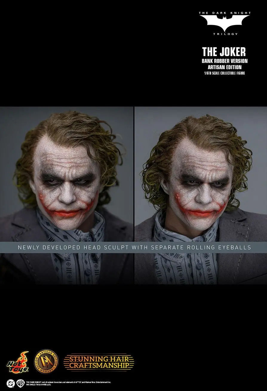 Hottoys - The Dark Knight Trilogy The Joker (Bank Robber Version) 1/6th scale Collectible Figure DX50 (Licensed)Action Figure