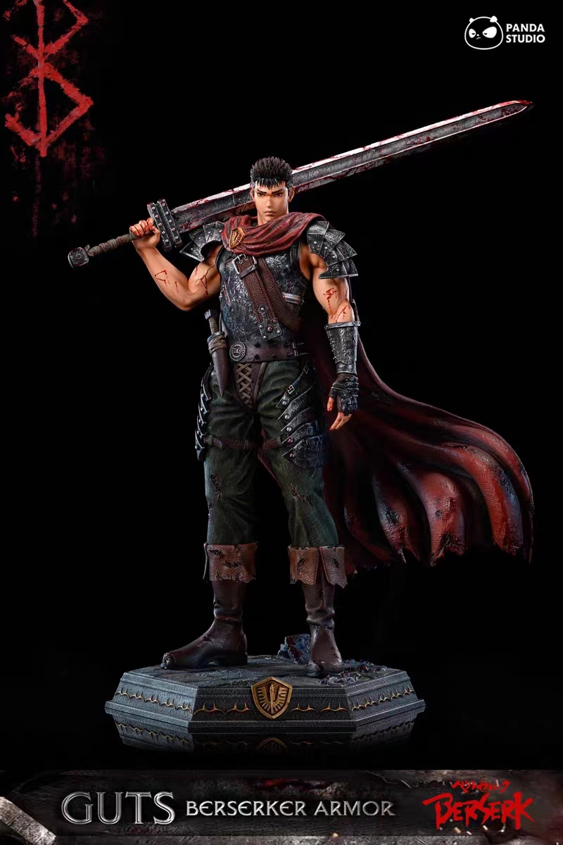 In stock-Berserk Black Swordsman Guts 1/4 Satue GK-Panda Studio