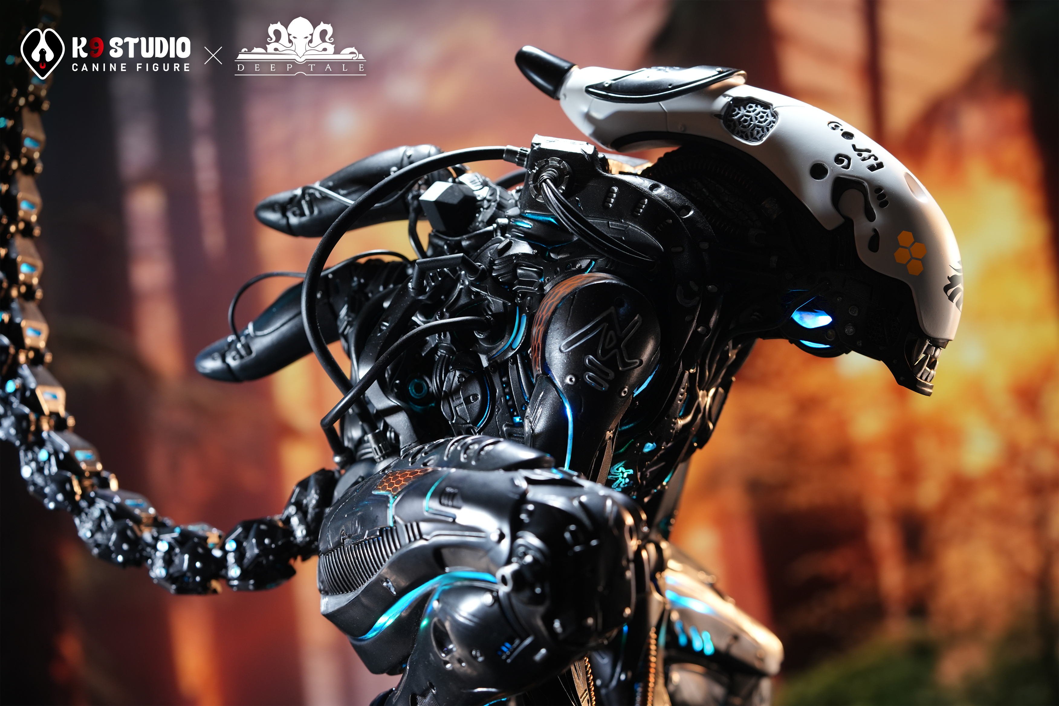 K9 Studio × Deep Tale - Mechanical Xenomorph Alien Statue 