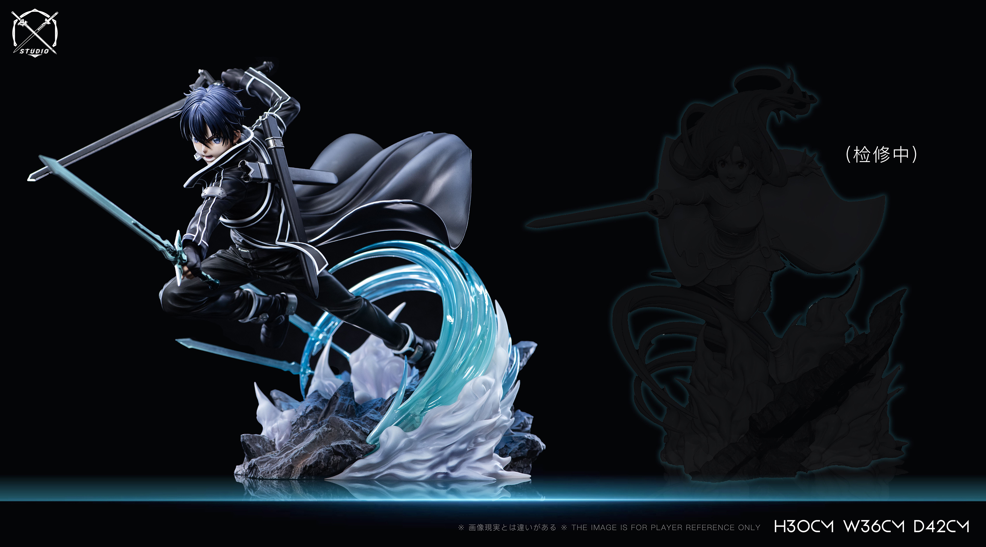 Sword Art Online Black Swordsman Kirito Statue GK-X Studio Pre-sale