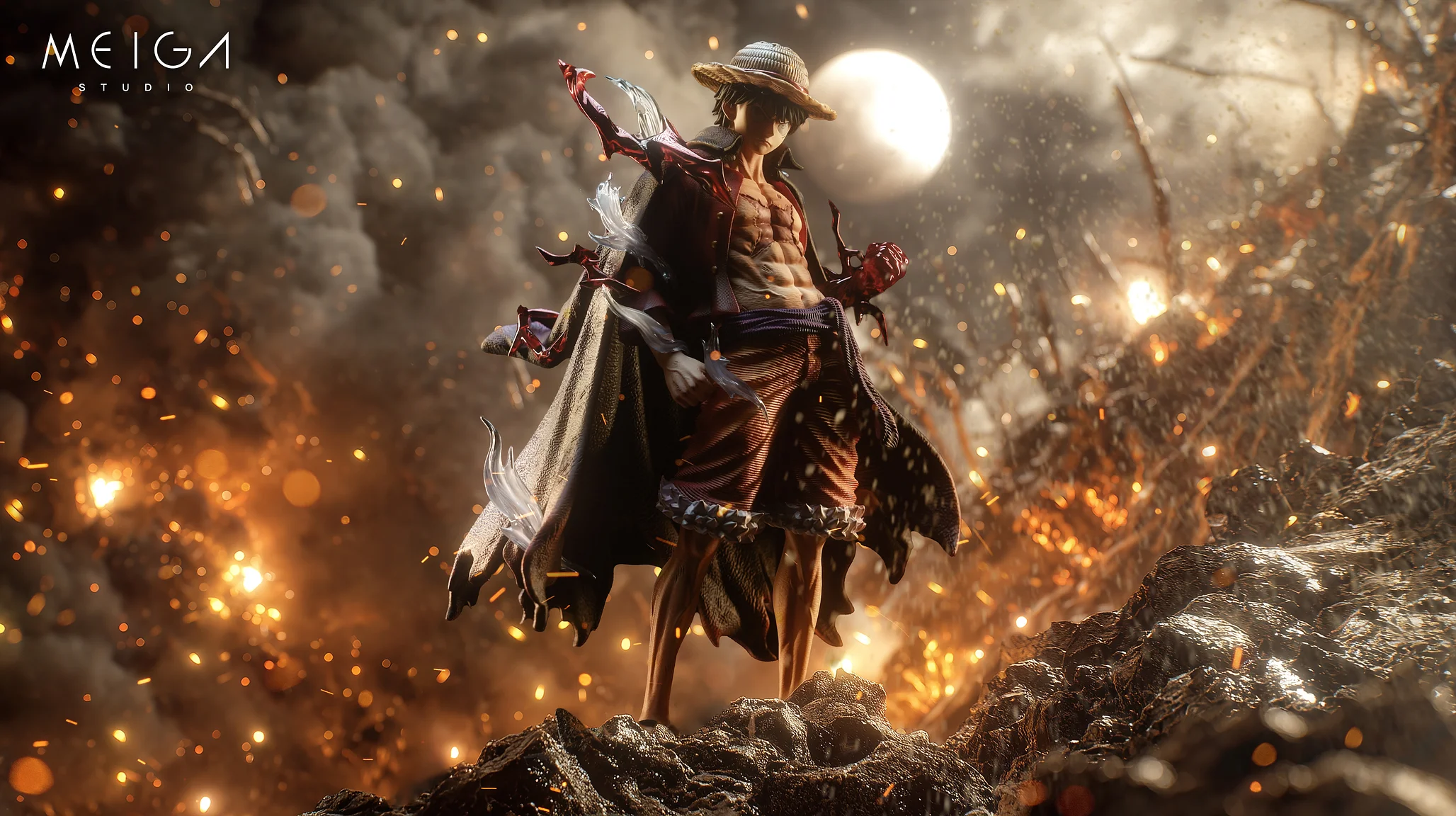 MeiGa studio - One piece Luffy Statue(GK)