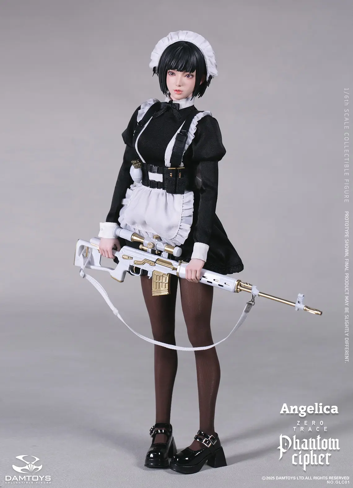 DAMTOYS - 1/6th scale PHANTOM CIPHER: ZERO TRACE ANGELICA Original Story Collectible Action FigureGLC01 (Licensed)