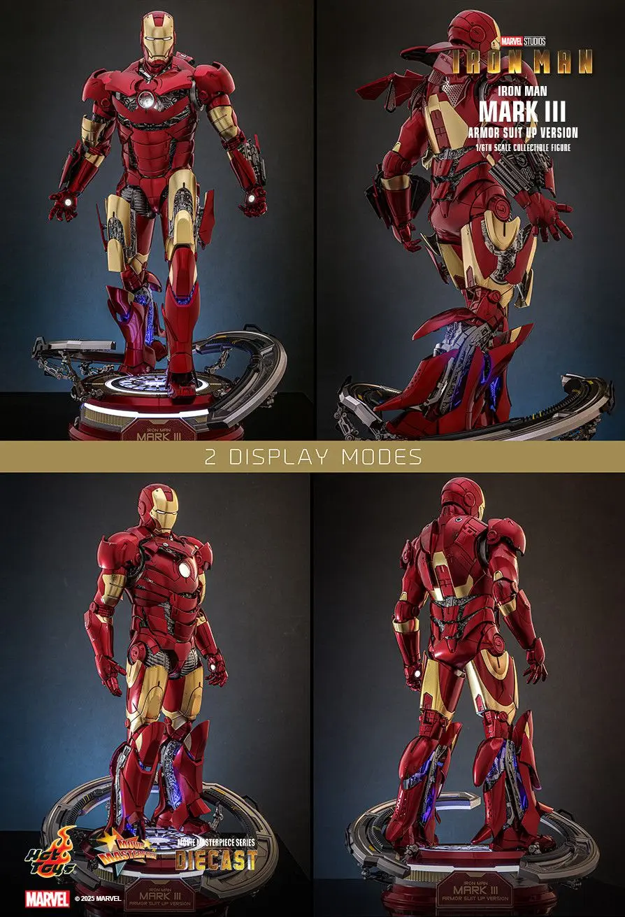 Hottoys - Iron Man Mark III (Armor Suit Up Version) 1/6th scale Collectible Figure MMS825D72 (Licensed)  Action Figure