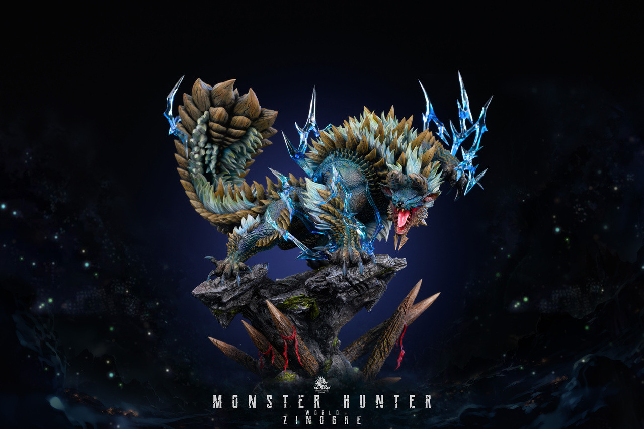 Zinogre & Stygian Zinogre with LED Statue(GK) -Dragon Realm Studio