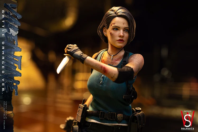 Resident Evil-Valentine Jill FS073 1/6 Battle Damaged Action Figure, Soldier, SWTOYS STUDIO, Pre-sale-KWII-GK