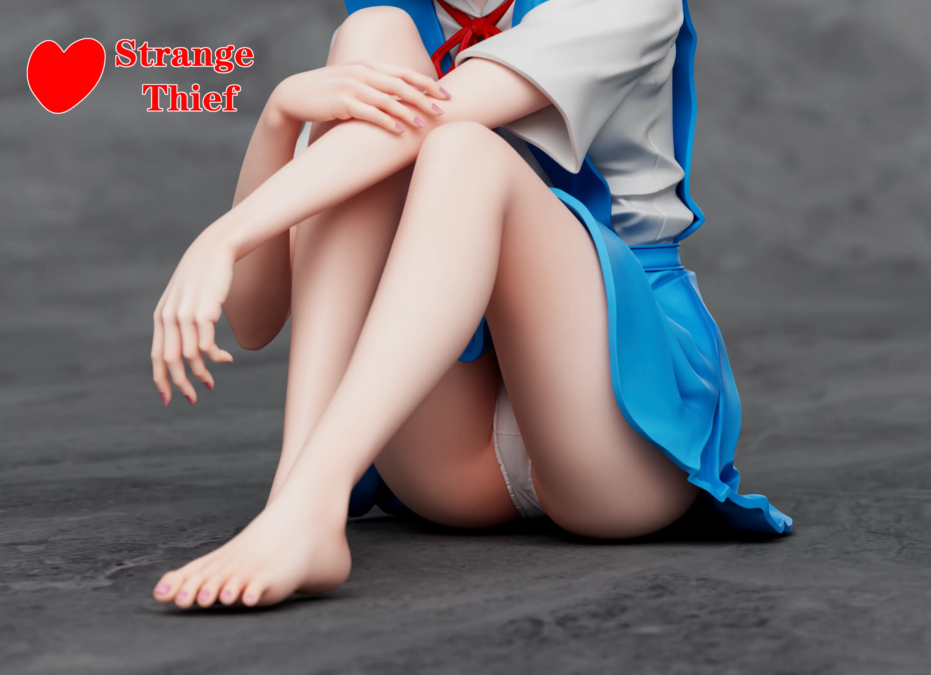 Strange Thief Studio - Neon Genesis Evangelion School Uniform Asuka & School Uniform Rei Ayanami Statue(GK)