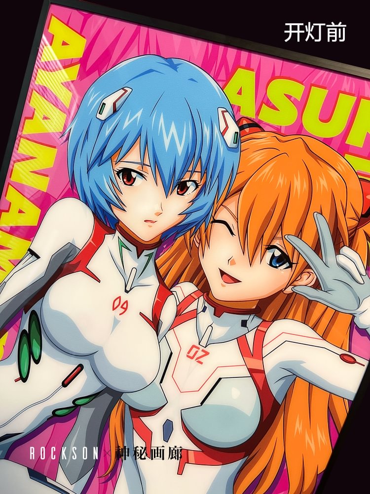 EVA- Decorative Painting of Ayanami Rei & Asuka Langley Soryu Scene Painting (Adult 18+) IN-STOCK  Mystical Art Studio -KWII-GK