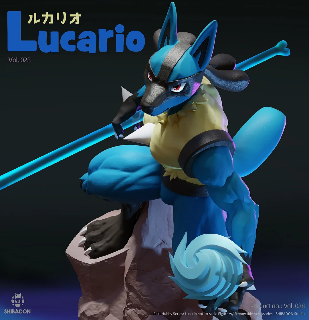 In-stock-Pokemon Lucario Statue(GK)-Shibadon Studio