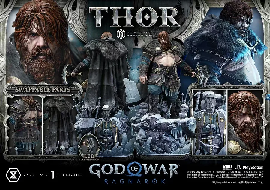 Prime 1 - Real Elite Masterline God of War: Ragnarok Thor REMGOW-02 & REMGOW-02DX & REMGOW-02DXS Action Figure 