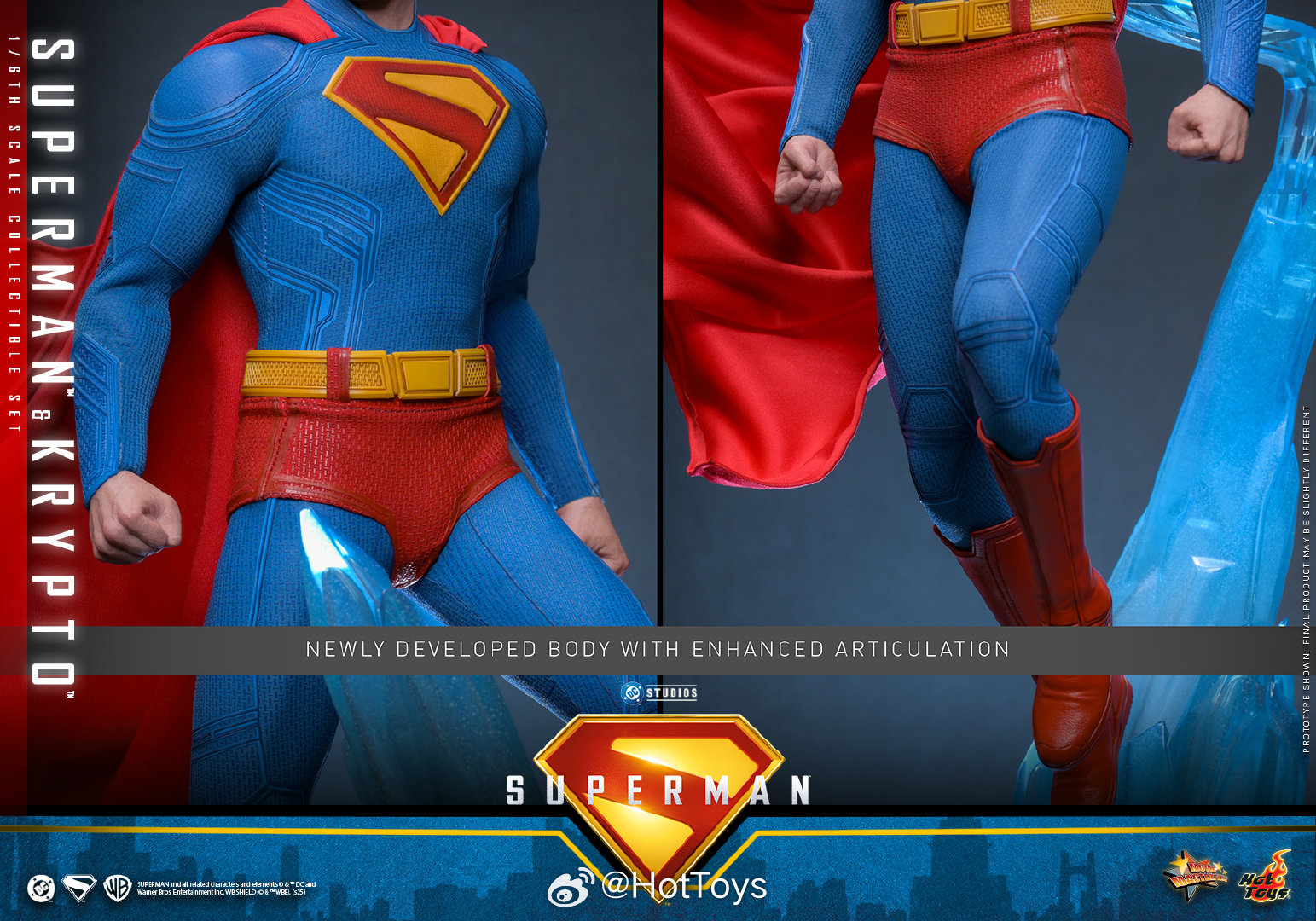 Superman & Krypto 1/6th scale Collectible Set MMS812 (Licensed) Statue(GK)-Hottoys