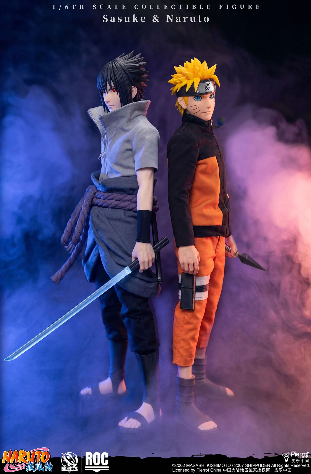 ROCKETTOYS Studio Naruto Shippuden Sasuke Uchiha 1/6 Scale Action Figure ROC-017 ROC-018 (Licensed)