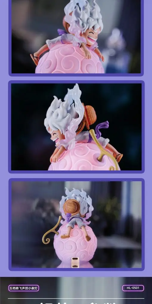 HAPPY LIFE Studio - One Piece Devil Fruit Series LUFFY Gear5 Voice-Activated Night Lamp (Licensed)Statue(GK)