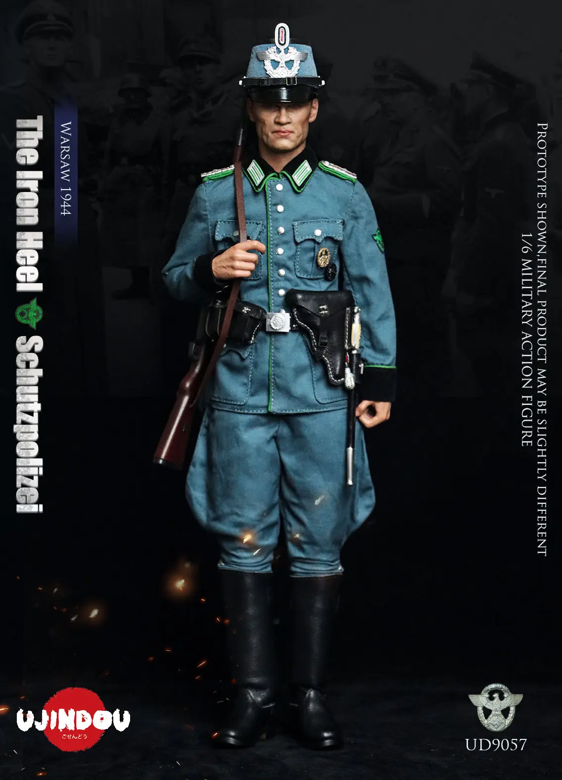 UJINDOU - 1/6 The Iron Heel-WWII German Schutzpolizei Warsaw 1944 UD9057 (Licensed)Statue