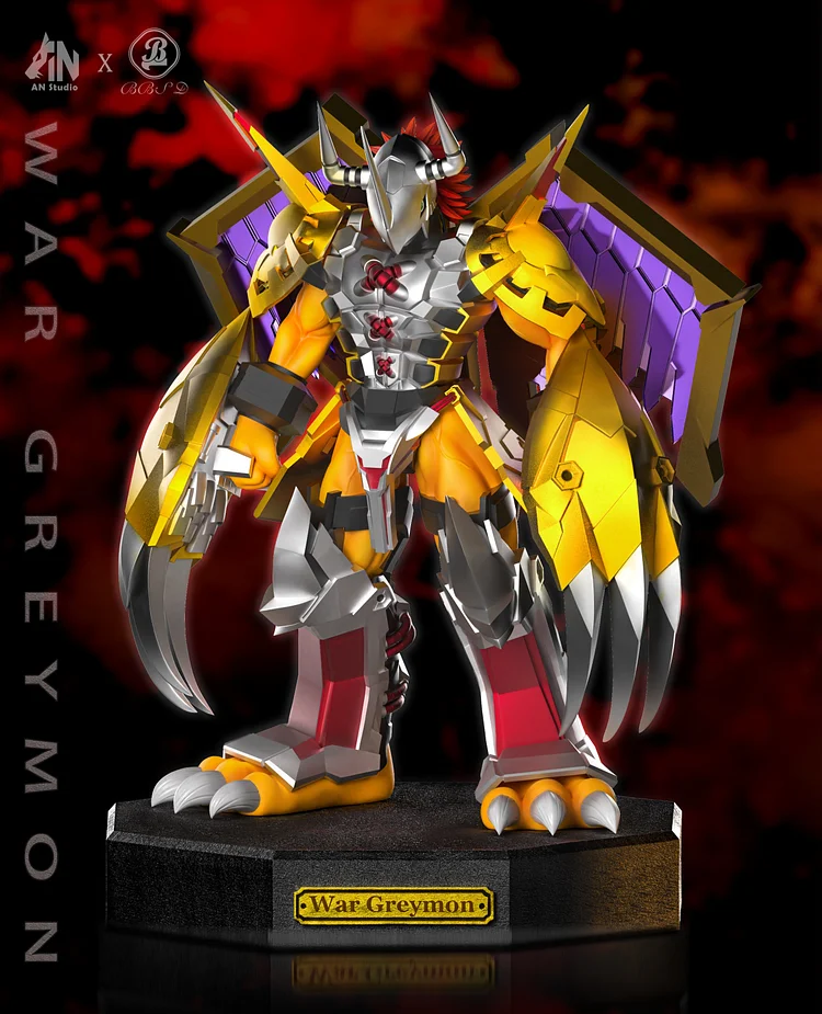 Digimon War Greymon & Black War Greymon Statue GK, AN Studio & BBSD Studio, pre-sale