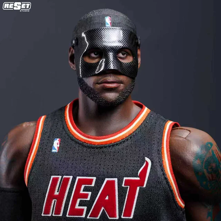 Reset Studio - Miami Heat Black Mask LeBron James 1/6 Scale Collector's Edition Articulated Figure NBA