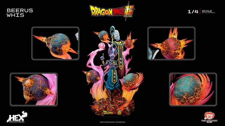 Dragon Ball Super BEERUS & WHIS (LICENSED) 1/4 STATUE GK-HEX COLLECTIBLES Pre-sale