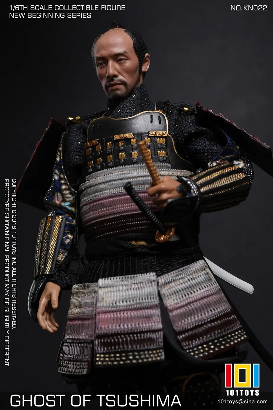 101toys - 1/6 NO KN023 NEW BEGINNER SERIES GHOST OF TSUSHIMA SAMURAI TRIO SET (Licensed) Statue(GK)