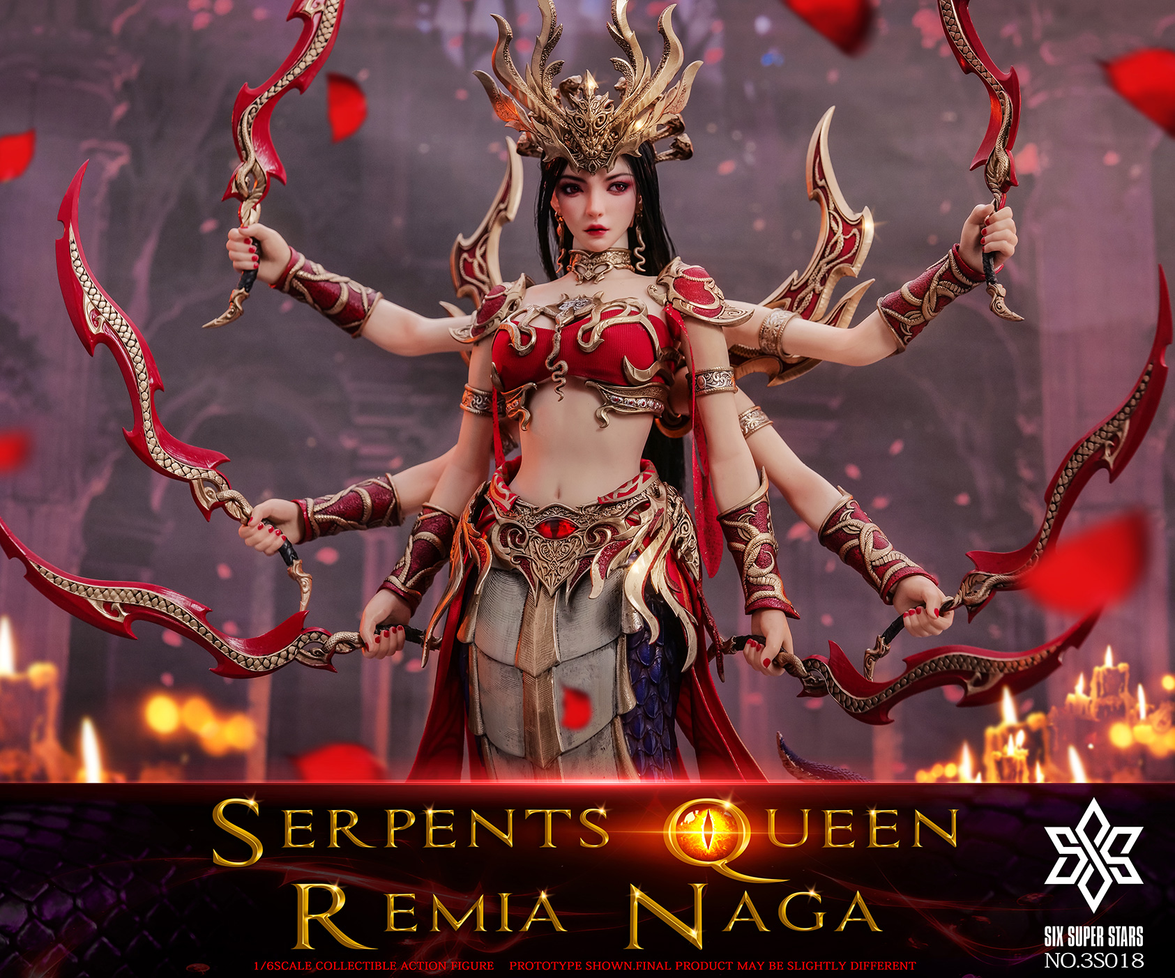 Lamia Queen Remia Fully Articulated Action Figure 3S018 (Licensed) 1/6 Scale Statue (GK) - 3STOYS 