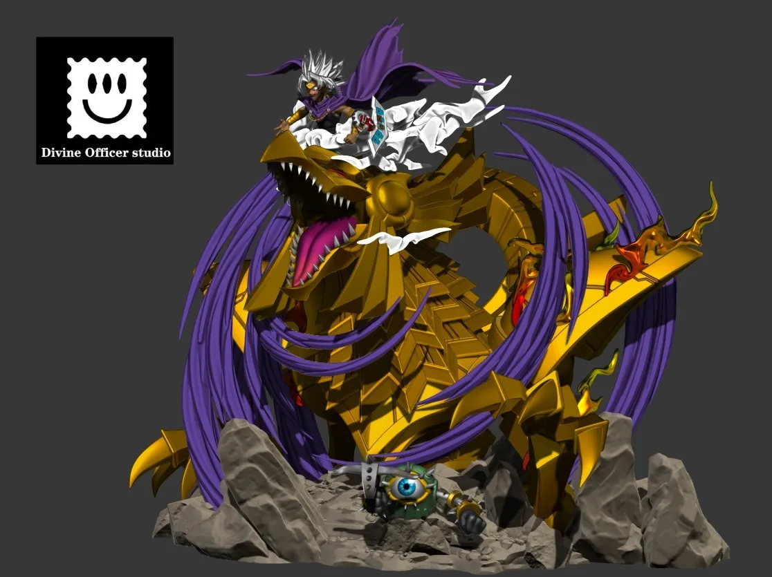 Yu-Gi-Oh - Marik Ishtar & The Winged Dragon of Ra Statue(GK)-Divine Officer Studio