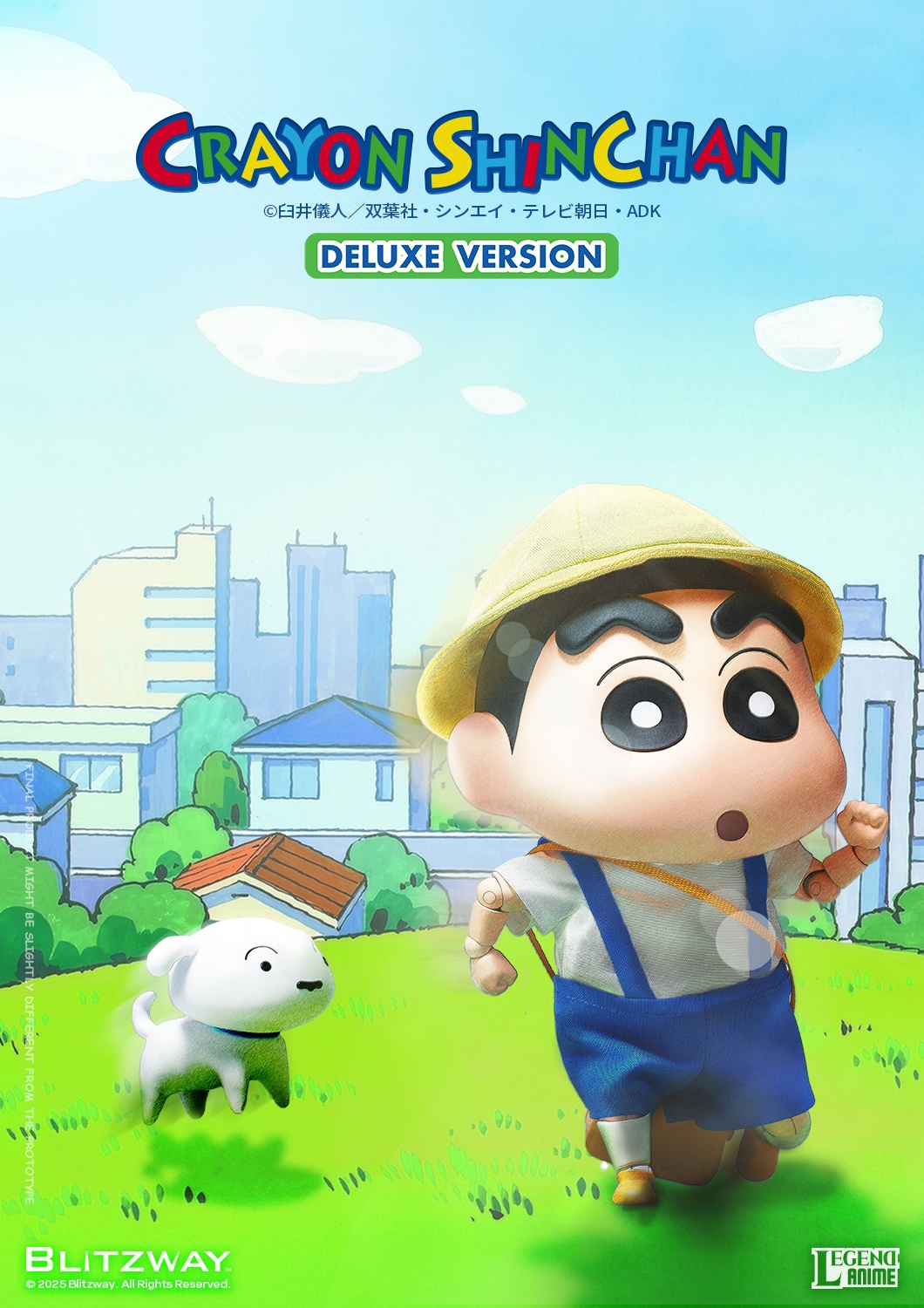 Pre-sale Crayon Shin-chan (Standard Ver.) Standard Edition Dimensions (mm*) W 150 x D 120 x H 137 (including base) Weight* (GK) 300g ( only) 500g (including packaging) / 11kg (including box).  Crayon Shin-chan (DX Ver.) Deluxe Edition D-KWII-GK