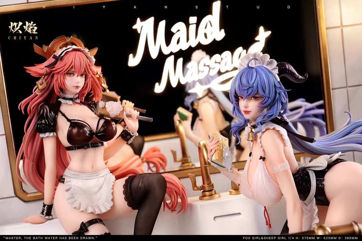 Bathroom maid COSPLAY series, fox girl, sheep girl, 1/4 scale, 18+ GK, pre-sale