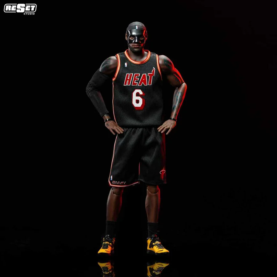 Reset Studio - Miami Heat Black Mask LeBron James 1/6 Scale Collector's Edition Articulated Figure NBA