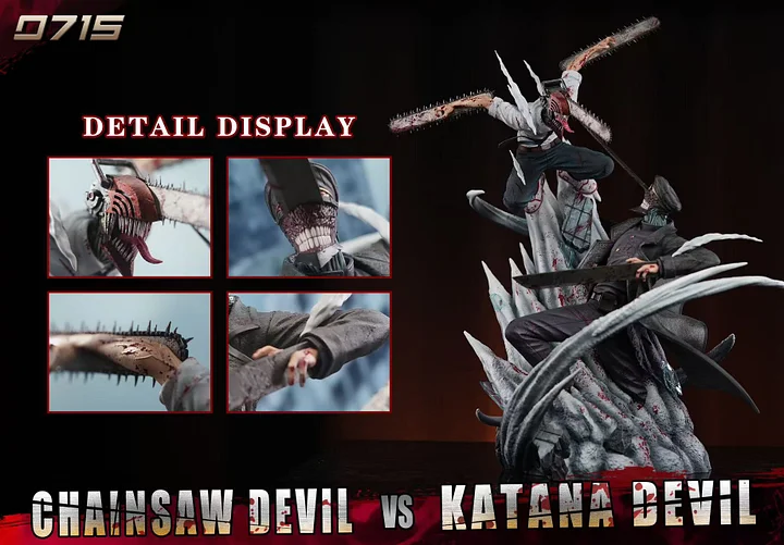 0715 Studio - Chainsaw Man Denji vs Devil of the Knife  Statue