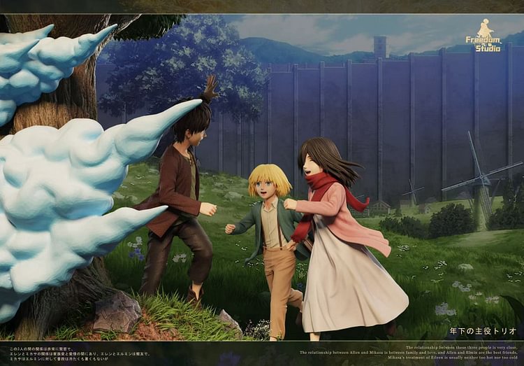  Attack on Titan Running to the tree on the hill Statue(GK)scene,Freedom Studio -KWII-GK