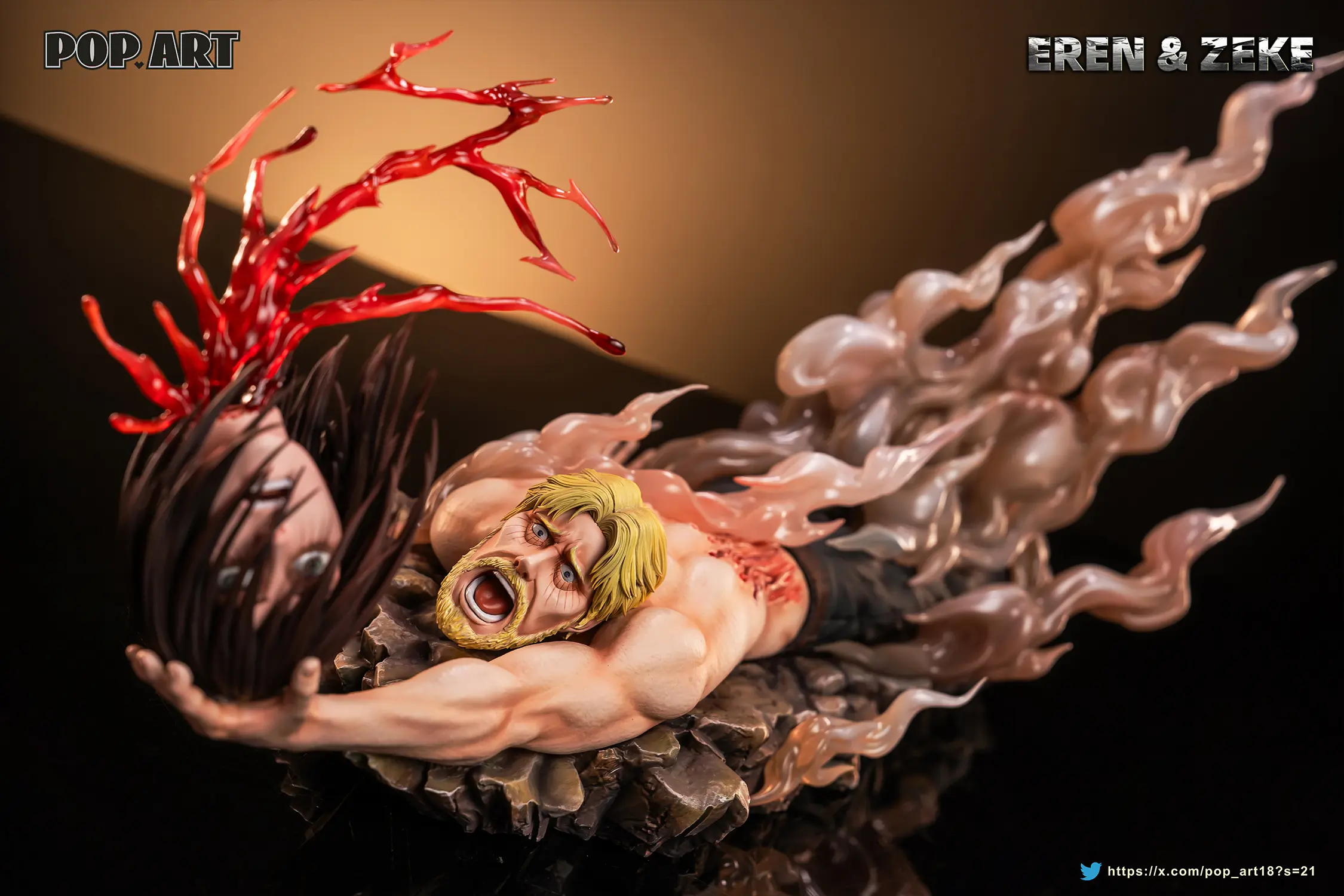 POP.ART Studio - Attack on Titan Catch The Head Eren & Zeke Statue(GK)