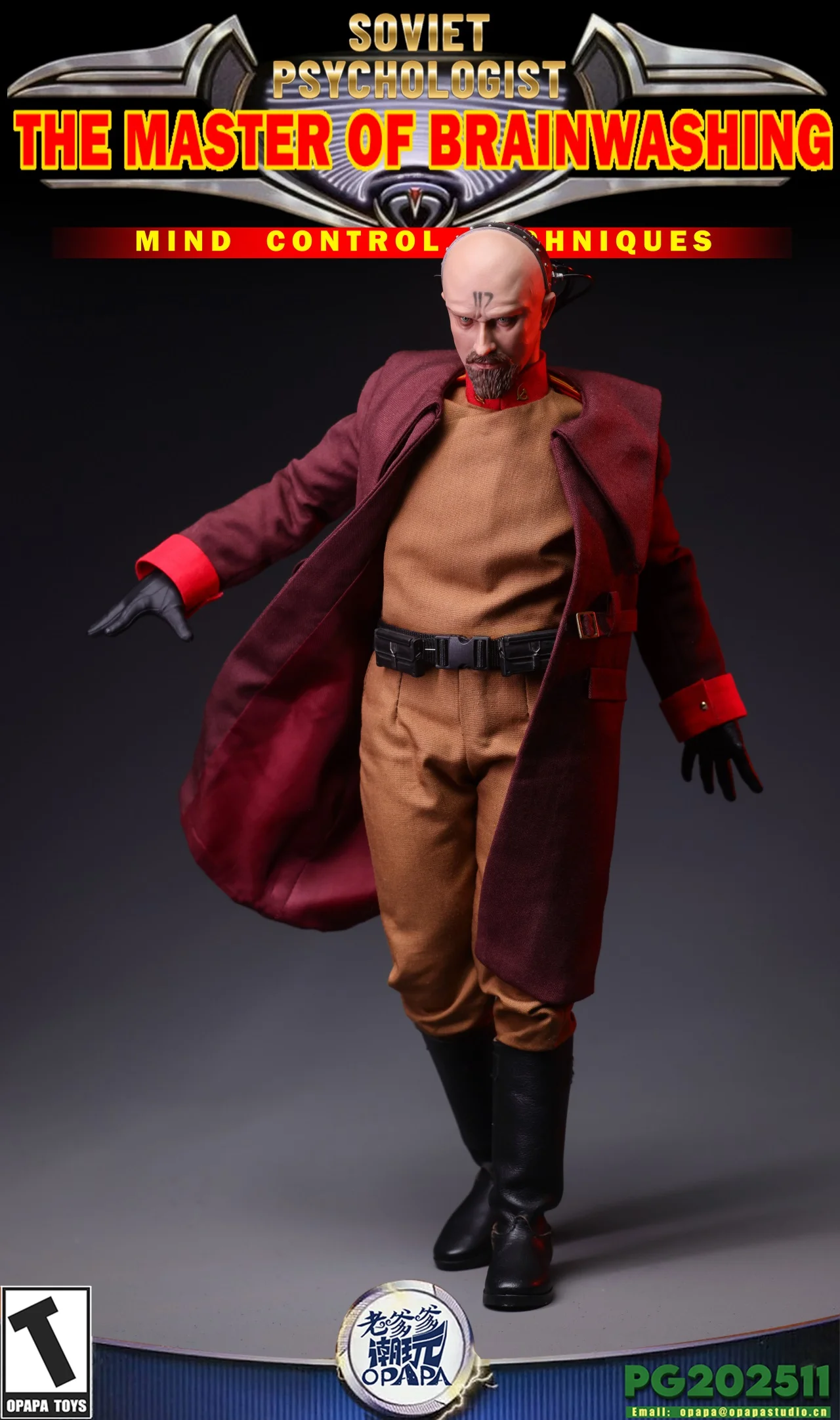 OPAPA TOYS Yuri-A Soviet Psychologist Figure & Yuri(Psychologist)'s Aircraft Vehicle Lightable Statue