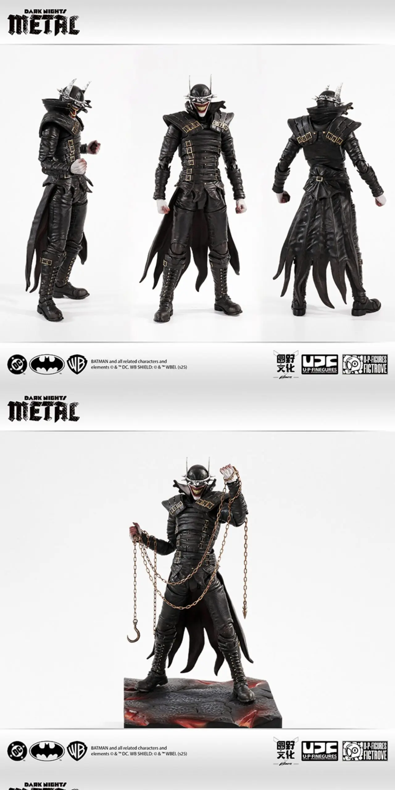 ROUND FIELD X U-P-Finegures - Dark Night The Batman Who Laughs action figure (Licensed)Statue (GK)