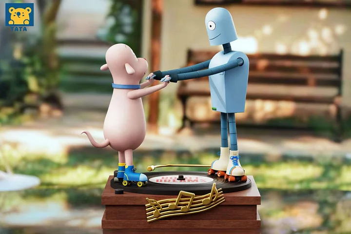 Tata Studio - Robot Dreams Phonograph Dog & Robot Statue(GK)