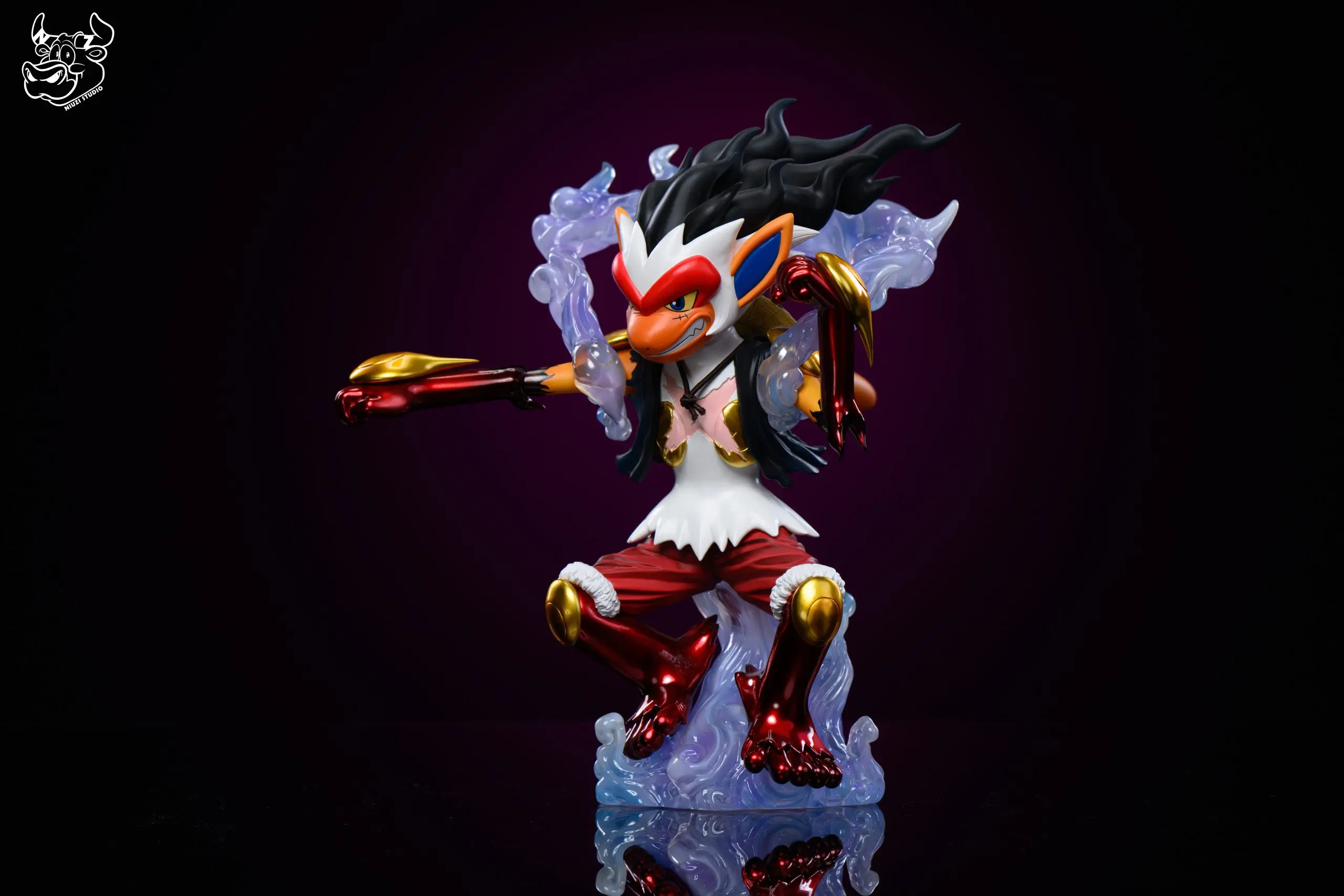 NIUZI Studio - Pokemon Infernape Cosplay Gear Fourth Luffy Statue(GK)