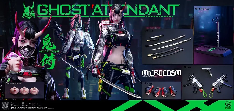 POP COSTUME Studio - Ghost Attendant 1/6 Action Figure GS-001 2.0 (Licensed)