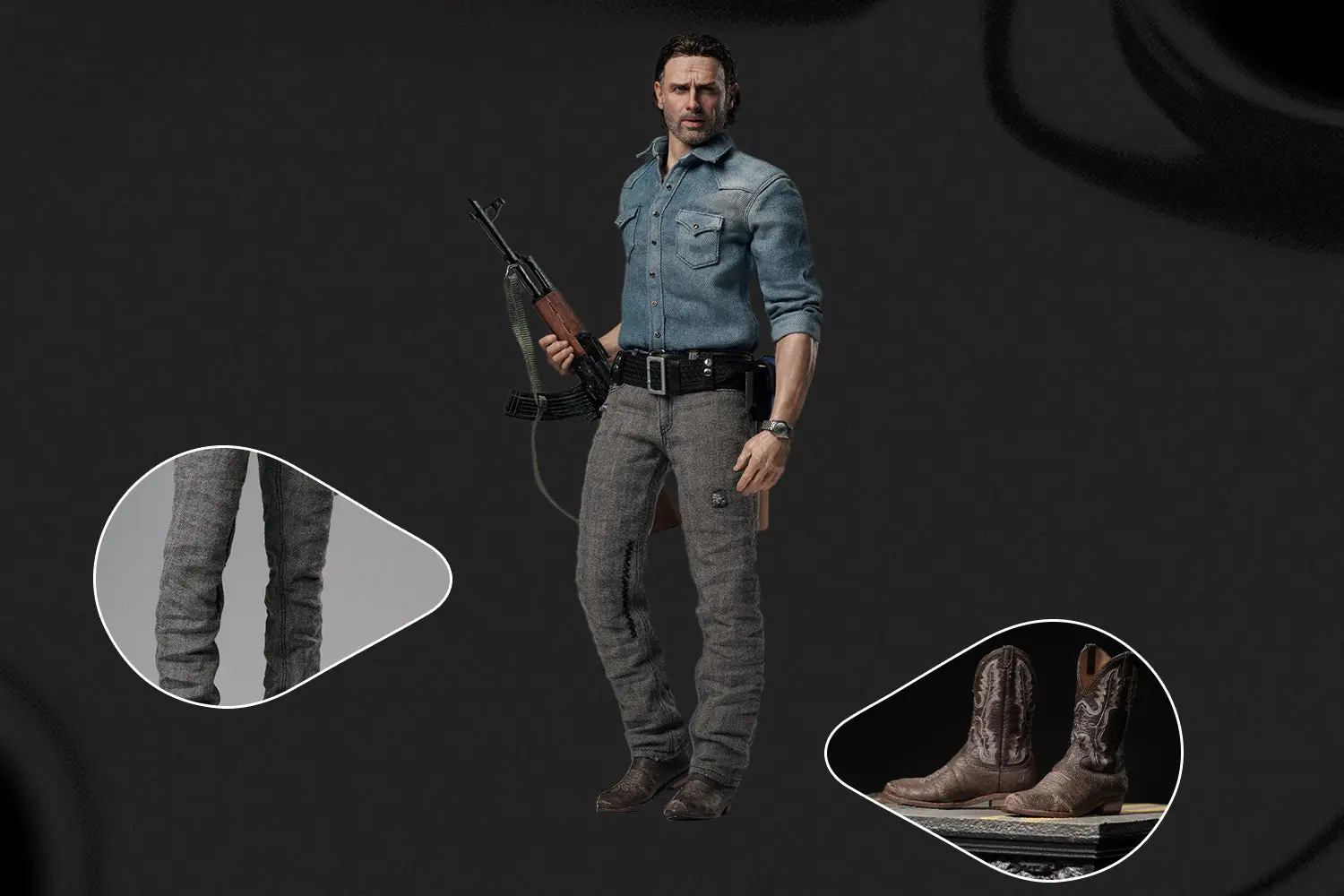 INART Studio - The Walking Dead: S8 Rick Grimes 1/6 Collectible Action Figure (Licensed) 